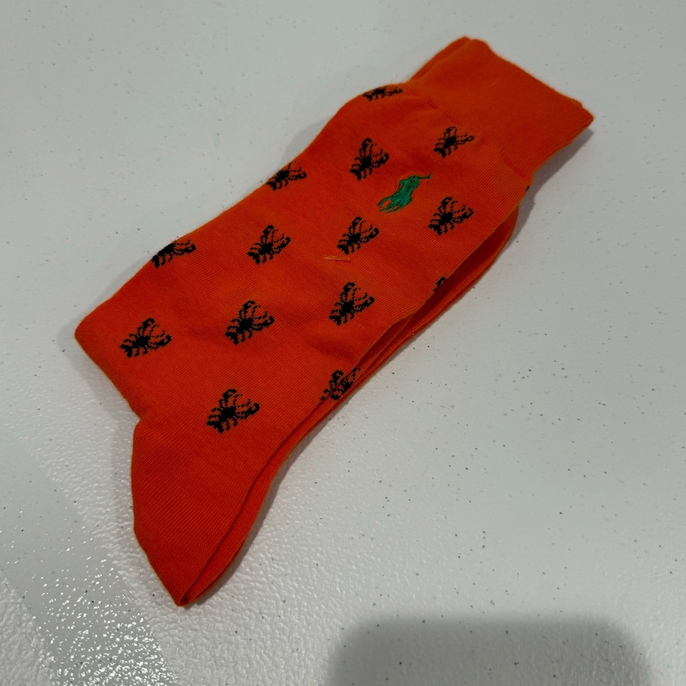 NWOT Polo Ralph Lauren Lobster Orange‎ socks